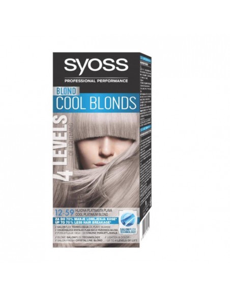 SYOSS  farba do włosów chłodny platynowy blond 10-59 C