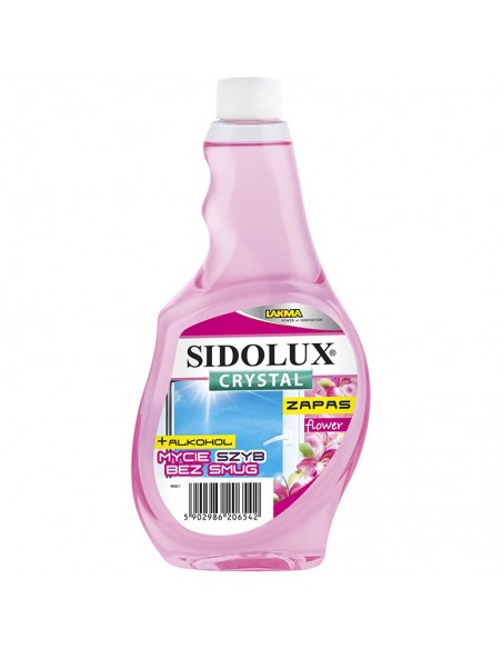 SIDOLUX CRYSTAL Płyn do szyb FLOWER zapas, 500 ml 