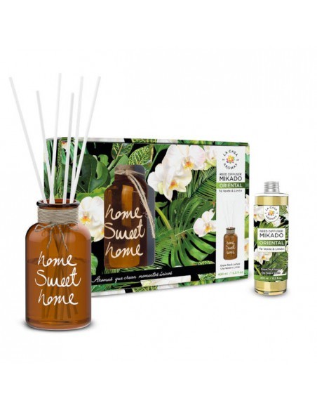 LA CASA DE LOS AROMAS Zestaw sweet home, ZIELONA HERBATA I LIMONKA, 400 ml