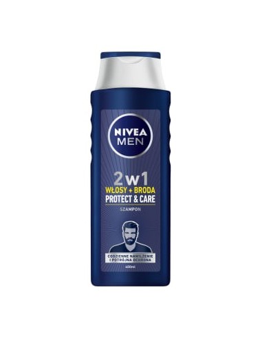 NIVEA Protect&Care Szampon do włosów i brody 400 ml
