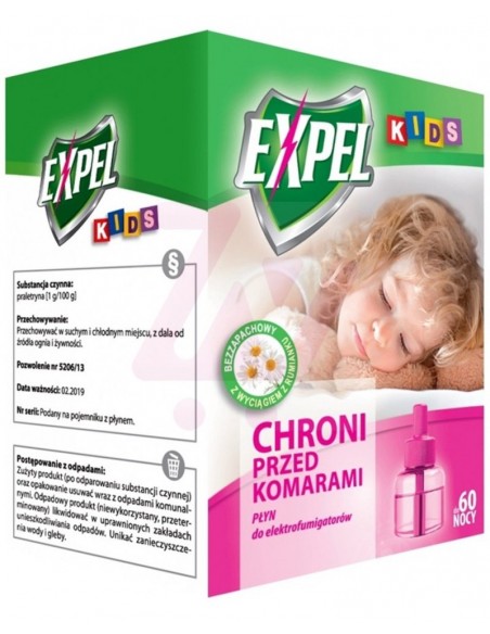 EXPEL Kids płyn do elektrofumigatora komary dla dzieci 60 nocy