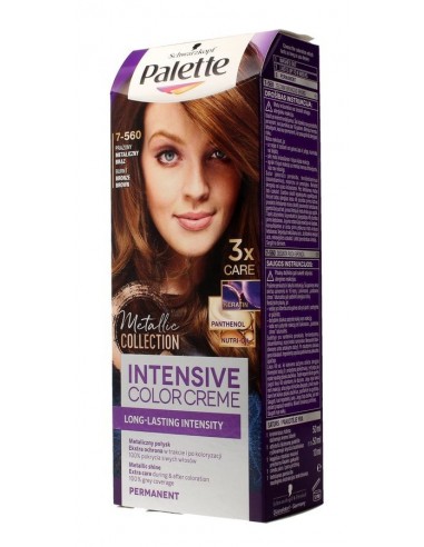 Palette Intensive Color Creme farba do włosów Prażony metaliczny brąz 7-560