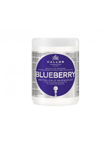 KALLOS KJMN Blueberry, maska do włosów z ekstraktem z czarnej jagody, 1000ml