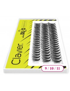 CLAVIER Kępki Rzęs DU2O Double Volume mix 9-10-11 mm