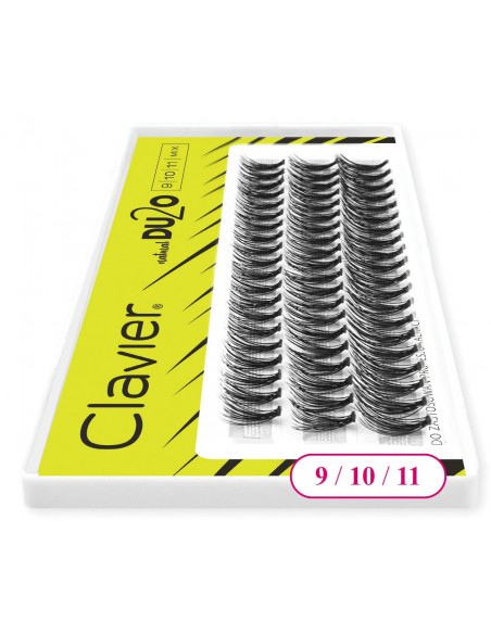 CLAVIER Kępki Rzęs DU2O Double Volume mix 9-10-11 mm