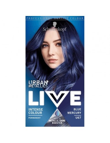 LIVE krem koloryzujący do włosów U67 Blue Mercury