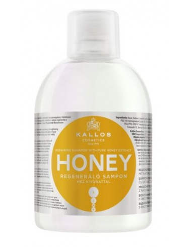 KALLOS KJMN Honey, Szampon do włosów z ekstraktem z miodu, 1000 ml