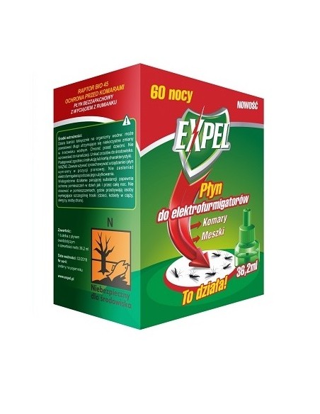 EXPEL ELEKTRO NA KOMARY PŁYN -  60 NOCY ZAPAS