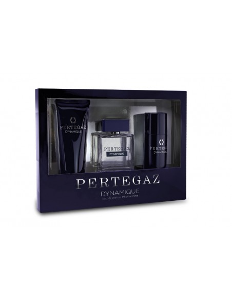 PERTEGAZ MEN Zestaw DYNAMIQUE woda EDP 100 ml+żel pod prysznic 230 ml+dezodorant 150 ml