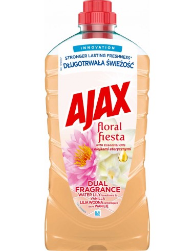 AJAX FLORAL FIESTA Dual Fragrance płyn uniwersalny LILIA WODNA & WANILIA, 1 L 
