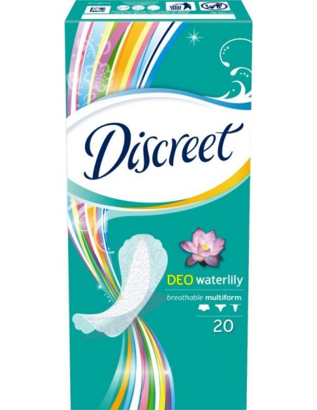 DISCREET Wkładki higieniczne, WATERLILY, 20 szt