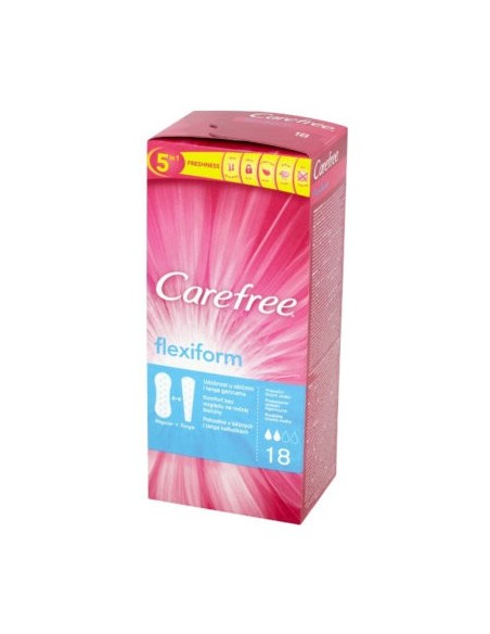 Carefree, wkładki higieniczne Flexiform, 18 szt.