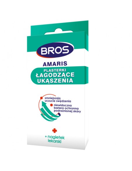 BROS Plasterki łagodzące ukąszenia AMARIS, 20 szt