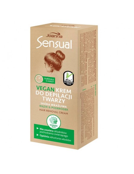 JOANNA SENSUAL Krem do depilacji twarzy, VEGAN, 20 g