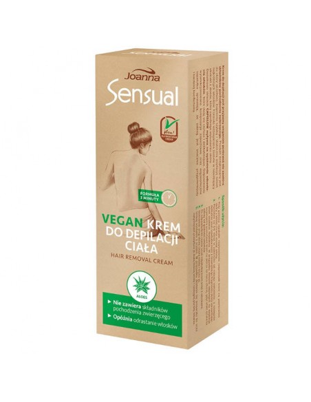 Joanna SENSUAL Krem do depilacji ciała VEGAN, 100g