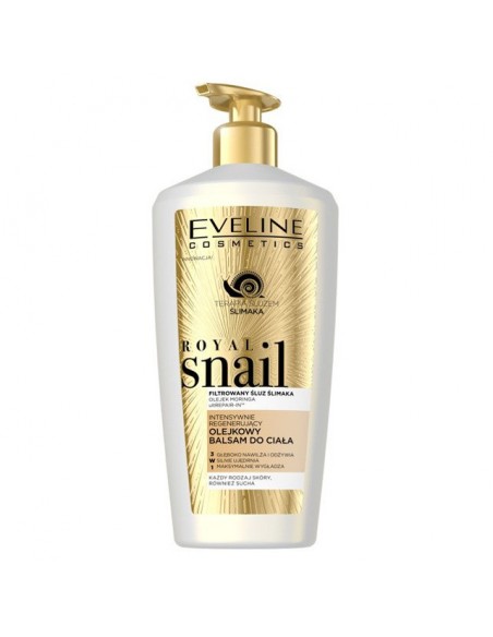 EVELINE ROYAL SNAIL Olejkowy balsam do ciała, REGENERUJĄCY, 350 ml