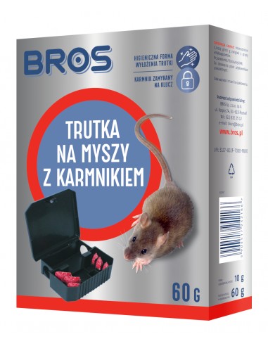 BROS Trutka na myszy  Z KARMNIKIEM, 60 g