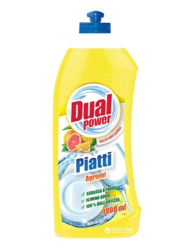 DUAL POWER Płyn do mycia naczyń OWOCE CYTRUSOWE, 1000 ml