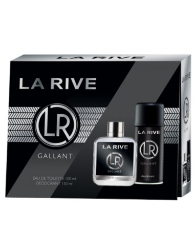 LA RIVE MEN Zestaw upominkowy perfumeryjny woda toaletowa + dezodorant GALLANT, 100 ml + 150 ml