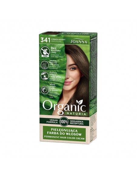 JOANNA ORGANIC Farba do włosów 341 CZEKOLADOWY