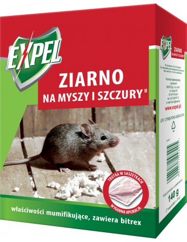 EXPEL Na myszy i szczury ZIARNO, 140 g