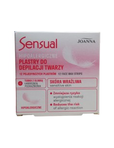JOANNA SENSUAL Plastry do depilacji HIPOALERGICZNE, 12 sztuk