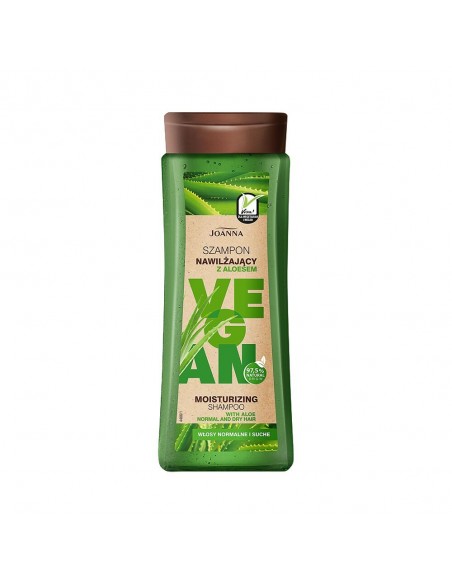 JOANNA VEGAN Szampon do włosów nawilżający Z ALOESEM WŁOSY NORMALNE I SUCHE, 300 ml 