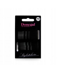 DONEGAL Wsuwka do włosów CZARNA 5091, 24 sztuki