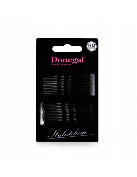 DONEGAL Wsuwka do włosów CZARNA 5091, 24 sztuki