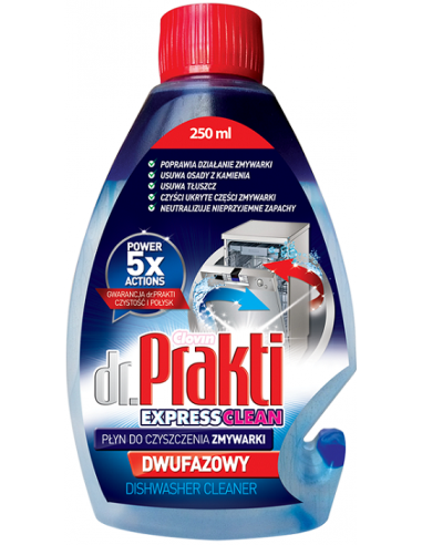 CLOVIN DR.PRAKTI Płyn do czyszczenia zmywarki DWUFAZOWY, 250 ml       