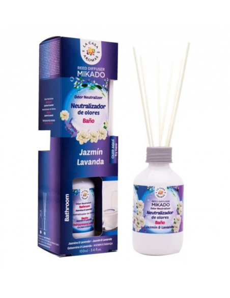 LA CASA DE LOS AROMAS NEUTRALIZATOR Patyczki Zapachowe BATHROOM, 100 ml