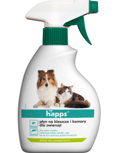HAPPS Płyn na kleszcze i komary dla zwierząt, 200 ml