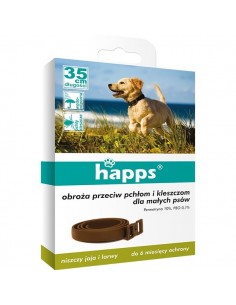 HAPPS Obroża na pchły i kleszcze dla małych psów, 35 cm