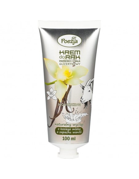 POEZJA Krem do rąk GLICERYNOWY KOZIE MLEKO I WANILIA, 100 ml 