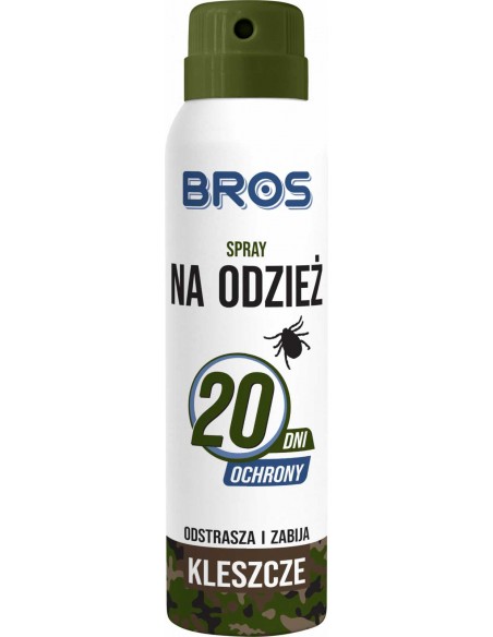 BROS spray na odzież - odstrasza i zabija kleszcze, 90 ml