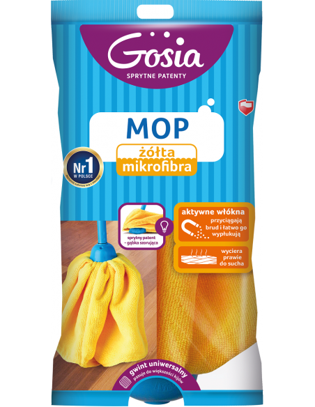 GOSIA Mop żółta mikrofibra ZAPAS, 1  szt