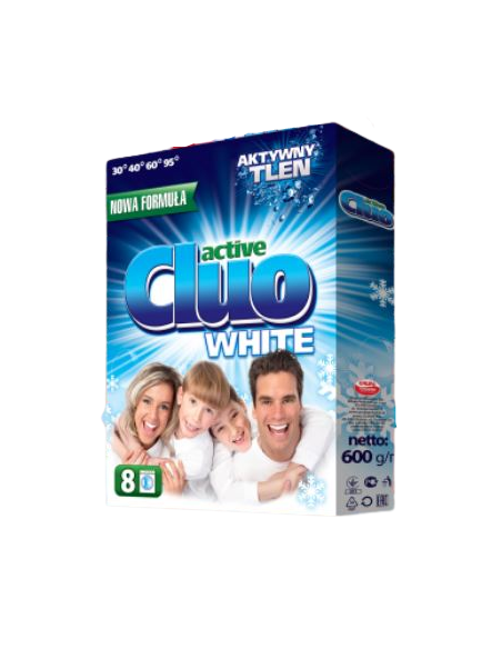CLUO Proszek do prania tkanin BIAŁYCH, 600 g
