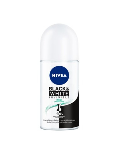 NIVEA INVISIBLE BLACK & WHITE Antyperspirant ROLL-ON FRESH, 50 ml