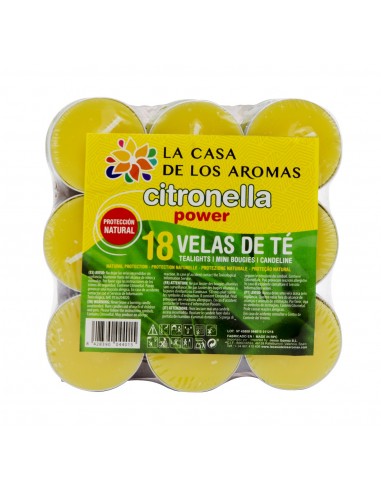 LA CASA DE LOS AROMAS CITRONELLA Podgrzewacze o zapachu TRAWY CYTRYNOWEJ, 18 sztuk
