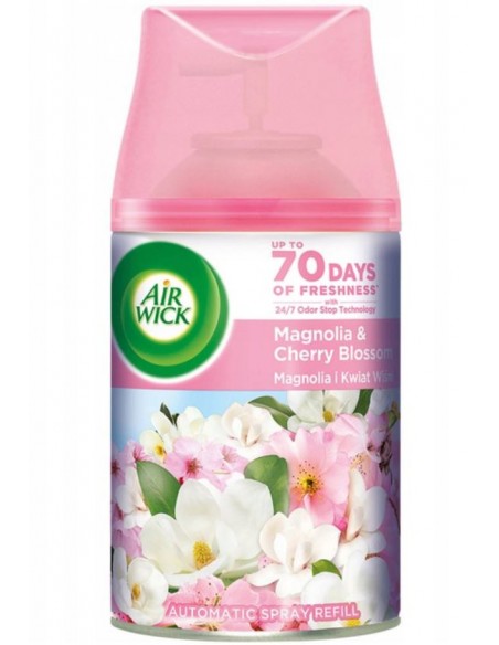 AIR WICK FRESHMATIC Automatyczny odświeżacz powietrza, MAGNOLIA I KWIAT WIŚNI, 250 ml Wkład 