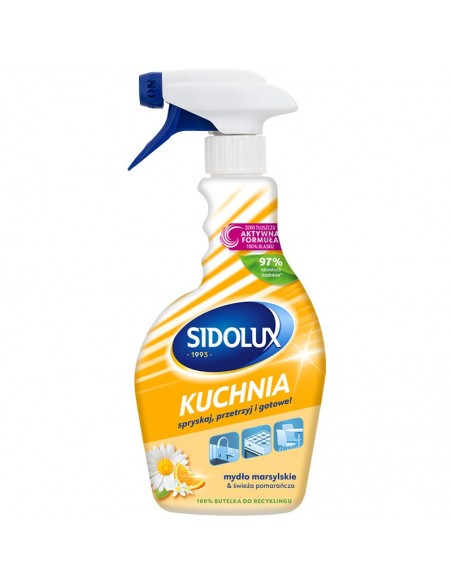 SIDOLUX Płyn do czyszczenia KUCHNIA MYDŁO MARSYLSKIE & ŚWIEŻA POMARAŃCZA, 500 ml 