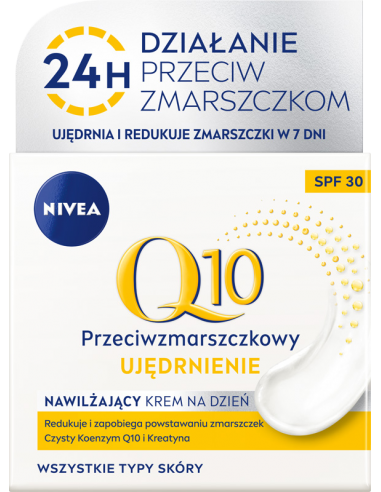 NIVEA Q10 Nawilżający przeciwzmarszczkowy krem na dzień UJĘDRNIENIE, 50 ml 