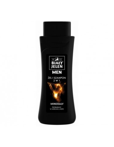 Biały Jeleń, For Men, hipoalergiczny szampon-żel 2w1 z łopianem i nanominerałami , 300 ml