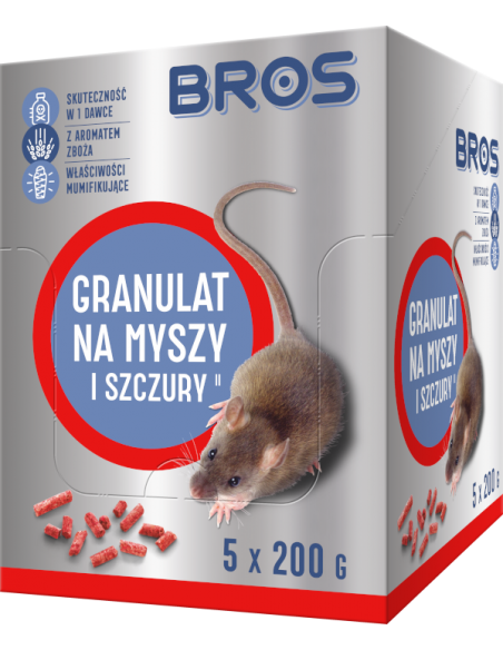 BROS Granulat na myszy, szczury, 1kg