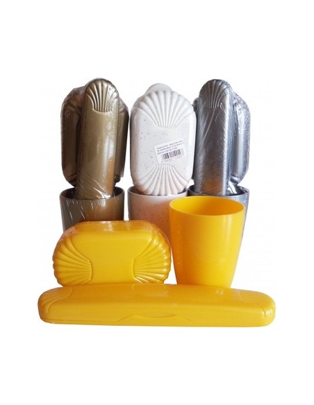 ZESTAW Turystyczny kubek+mydelniczka+etui