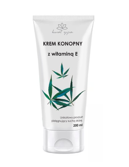 KWIAT ŻYCIA Krem konopny z witaminą E, 200 ml