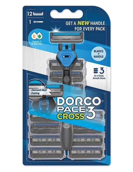 DORCO MEN PACE 3 Maszynka do golenia + 12 wkładów