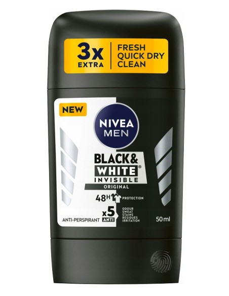 NIVEA MEN Antyperspirant w sztyfcie BLACK & WHITE ORGINAL, 50 ml