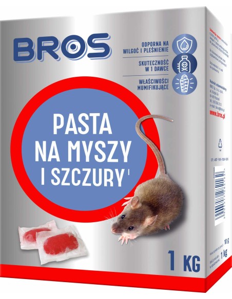 BROS Pasta na myszy i szczury, 1 kg