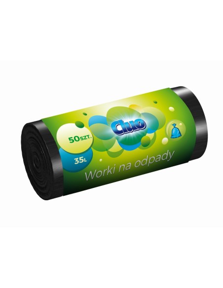 CLUO Worki na śmieci CZARNE 35 l, 50 szt 
